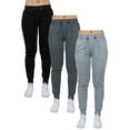 thumbnail image 6 of 3-Pack Womens Loose Fit French Terry Fashion Jogger Lounge Pants (S-2XL), 6 of 9