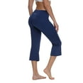thumbnail image 5 of BALEAF Women Yoga Capris flared Pants with Side Pockets - 21"Navy XXXL, 5 of 7