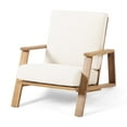 thumbnail image 6 of Noble House Reyna Contemporary Acacia Wood Solid Print Club Chairs with Cushions, Beige Set of 2, 6 of 8