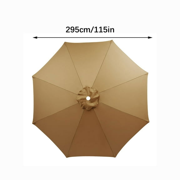 Viwoeim10ft 8-Rib Hanging Patio Umbrella Replacement Canopy