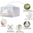 thumbnail image 2 of Hommoo  10' x 10' Tents and Canopies Outdoor Tents and Canopy, White 4 Sides Portable Waterproof Tent with Spiral Tubes Canopy Tents,White, 2 of 4