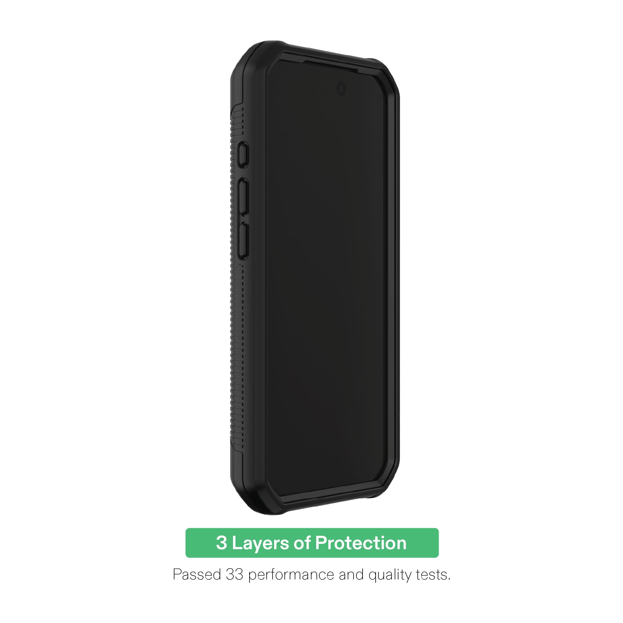 onn Rugged Phone Case for iPhone 18 Pro / 17 Pro, MagSafe Compatible - Black