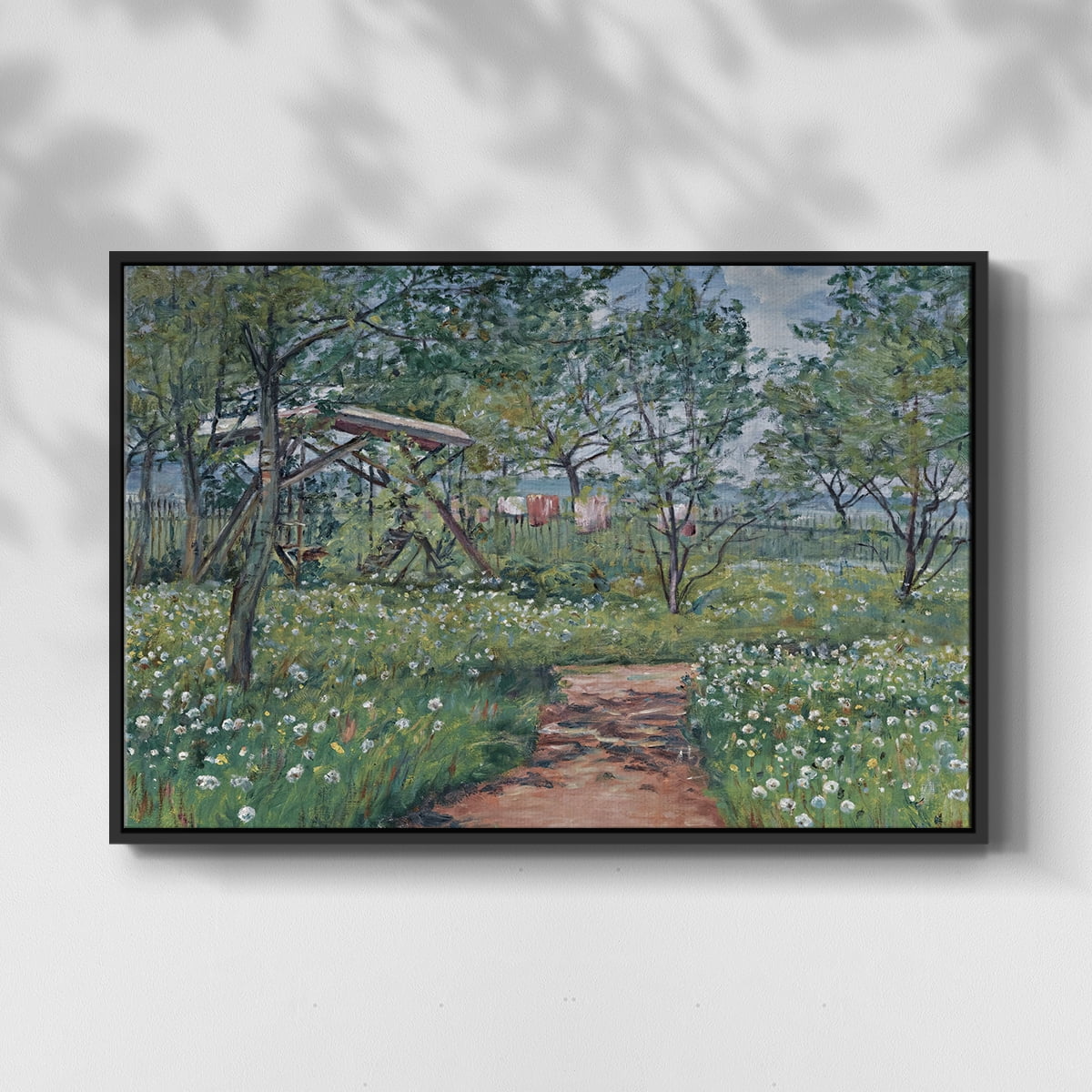 Vintage Landscape-CCCLXXVI By Wexford Home Framed in Black Wood Gallery Wrapped Canvas 17 in. x 25 in.