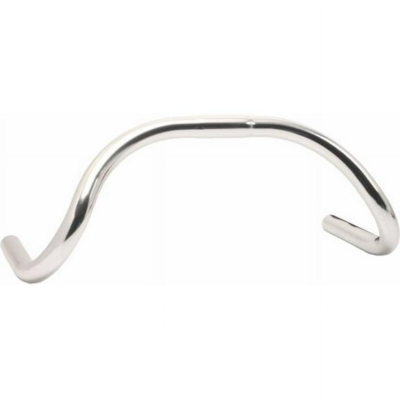 Single Speed Bike Handle Bar Silver, Bore 26 mm, 22 x 7 in.