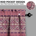 thumbnail image 5 of Boho Kitchen Curtains for Windows – Rustic Tribal Floral Print Cafe Curtains, Vintage Bohemian Geometric Panels for Home Décor, 5 of 6
