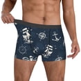 thumbnail image 2 of Kdxio Men's Boxer Briefs with Vintage Marine Print - Comfortable and Breathable Underwear for Everyday Wear, 2 of 7