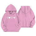 thumbnail image 4 of Teen Hoodies Valentines Day Sweatshirt Long Sleeve Casual Heart Sweatshirts Crew Neck Sweatshirt Pullover Cute Sweatshirts for Girls 13-14 Years, 4 of 4