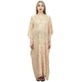 thumbnail image 5 of Bimba Moms Kimono Sleeve Floral Print Beige Maxi Dress Maternity Kaftan-16, 5 of 6