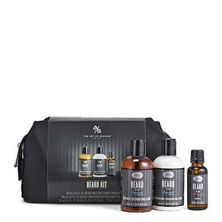 The Art of Shaving Beard Grooming Kit for Men - Beard Kit for Men Grooming and Care with Beard Oil, Beard Wash, and Beard Conditioner, Peppermint & Sandalwood