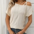thumbnail image 2 of Ashirexll Chemises d'Été pour Femmes, Blouse à Manches Courtes à Sequins, Col en V, Ample, 2 of 7
