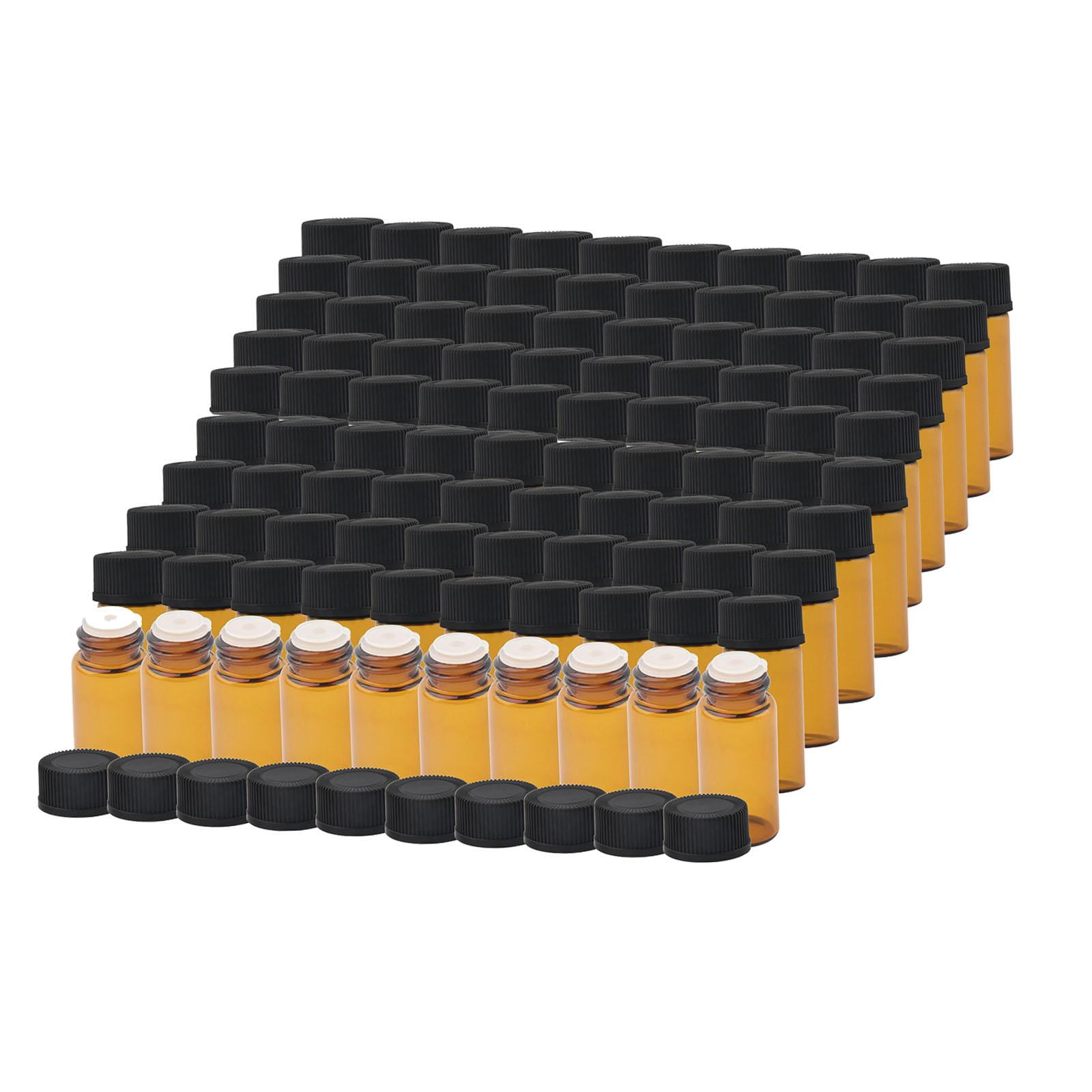 FITYLE 100 Pieces Small Empty Glass Bottles Glass Travel Bottle Empty Birthday Gifts Refillable Decoration Sample Bottles for Stopper 3ml