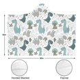 thumbnail image 3 of Wearable Blanket,Colorful Dinosaurs Plants Pattern Hooded Wearable Flannel Blanket for Adults & Teens,Winter Poncho Shawl Wrap Cape Cozy Anti-Pill,60"x80", 3 of 5