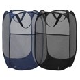 thumbnail image 1 of Cesto de ropa Buenod Mesh Pop Up, 2 paquetes de 77 L (negro/azul marino), 1 of 7