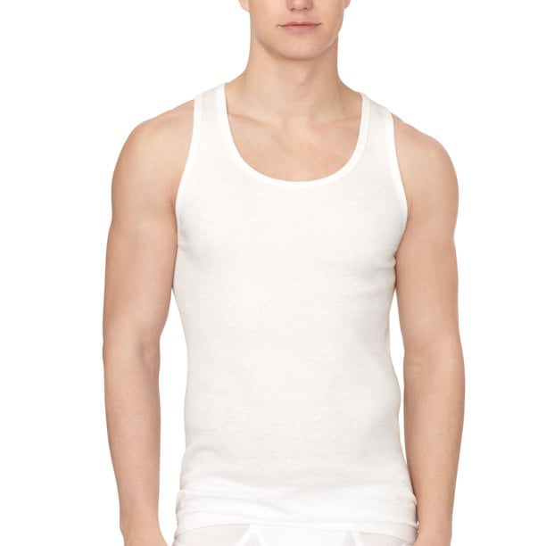 Calvin Klein Men's Cotton Rib Tanks Top Pack, White, Small - Walmart.com