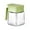 Green, variant on HengDidi Square Shape Airtight Spice Container - 10.8x8x8cm Glass Seasoning Jar with Secure Flip Lid | Herb Storage Solution for Pantry Kitchen Organization Dry Goods Dispenser