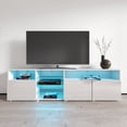 thumbnail image 5 of Meble Furniture Roma 79-inch Wide Glossy TV Stand White, 5 of 5