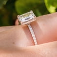 thumbnail image 2 of solitaire jewels 2.5CT Radiant Moissanit Hidden Halo Engagement Ring For Women, 18K Rose Gold, 2 of 6
