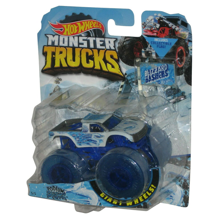 Hot Wheels Monster Trucks Podium Crasher Blizzard Bashers (2018) Mattel Toy  #5/5