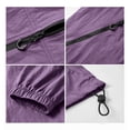 thumbnail image 5 of GrmtClth Men's Hooded Windbreaker Jacket, Lightweight Full Zip Up Rain Jacket with Pockets, Water-Resistant Casual Outerwear Sun Protection Clothing Purple 2XL, 5 of 5