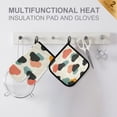 thumbnail image 4 of Yayeee Oven Mitts and Pot Holder Set of 4 Heat Resistant Kitchen Gloves Baking Hot Pad, Simple Clouds, 4 of 5