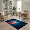thumbnail image 2 of ODIKA 4'x6' Ultra-Soft Area Rug, Galaxy Starry Nebula Symmetrical Border Themed Theme Round None Washable, Bare feet friendly, Silk-Touch for Bedroom Home office, 2 of 7