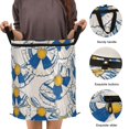 thumbnail image 3 of 50L Extra Large Popup Hamper Collapsible Laundry Basket With Zippered Lid 15.7x18.5in Collar, 3 of 7