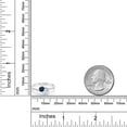 thumbnail image 3 of Gem Stone King 10K White Gold Forever United Two Stone Blue Sapphire and Sky Blue Aquamarine and Diamond Engagement Ring for Women (0.77 Cttw, Round) (Size 7), 3 of 4