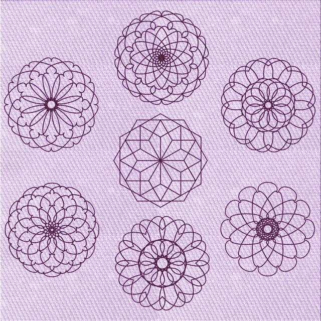 Ahgly Tapis d'Intérieur Lavable en Machine Carré Transitionnel Orchidée Violet, 5 Pieds Carré