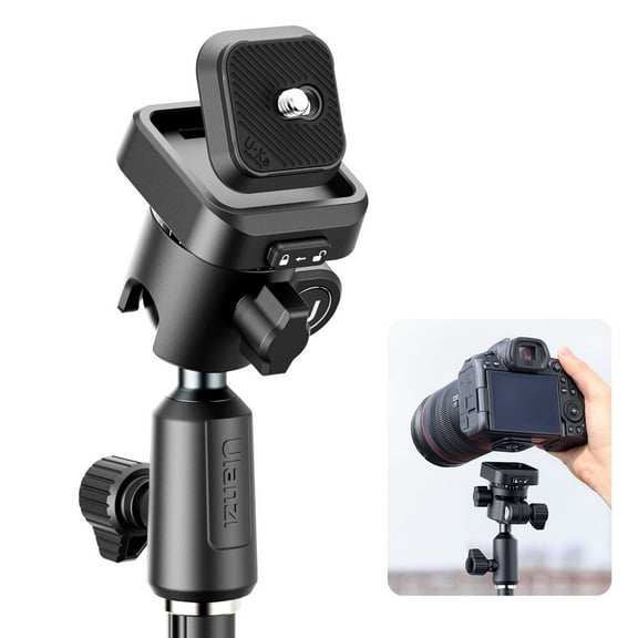 Ulanzi TH02 Uka Inverted Ball Head with Quick Release System 360° Rotation, 2.5kg Load Capacity, Compact Tripod Head for DSLR, Mirrorless Cameras & Fill Lights