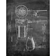 thumbnail image 1 of Original Hair Drier Artwork Submitted In 1911 - Bathroom - Patent Art Print, 1 of 2