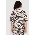 thumbnail image 4 of Women's Crepe Knit Zebra Print Shirt, 4 of 4