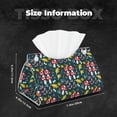 thumbnail image 6 of Lsque Cartoon Leaf Mushroom Red Printed Long Tissue Box Cover Holder, Facial Paper Organizer Dispenser,Triangle with Bottom Belt, PVC Leather Decorative Organizer, 6 of 9