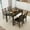 Dark Walnut, variant on Alpha Joy Farmhouse Dining Table Set for 4 Solid Wood Kitchen Chairs and Table Set, Dark Walnut