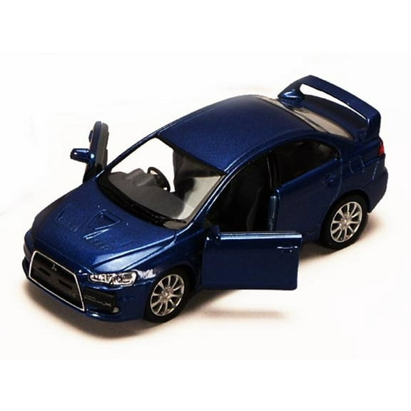 2008 Mitsubishi Lancer Evolution X, Blue - Kinsmart 5329D - 1/36 scale Diecast Model Toy Car (Brand New, but NOT IN BOX)