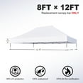 thumbnail image 2 of Eurmax USA Replacement Canopy Tent Top Cover for 8x12 Pop Up Canopy ,Instant Ez Canopy Top Cover ONLY (Ruby), 2 of 5