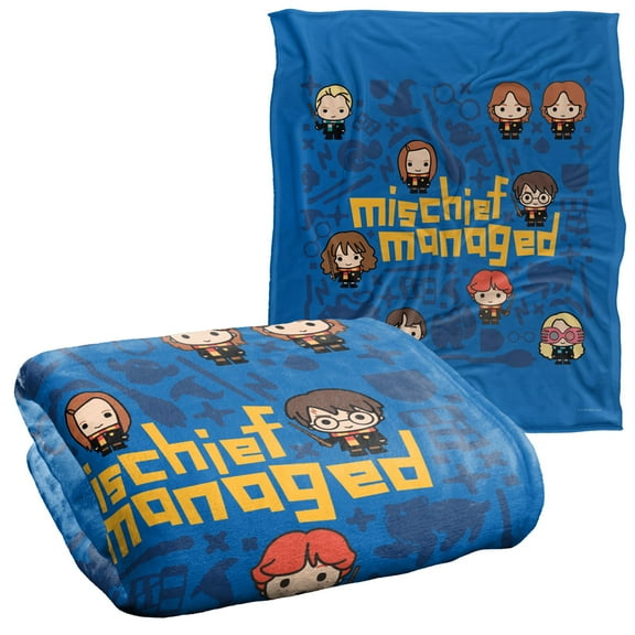 Harry Potter Mischief Managed Chibis Officially Licensed Silky Touch Super Soft Throw Blanket 50' x 60'