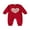Red, variant on BemeyourBBs Newborn Baby Valentines Day Outfit Heart Embroidery Romper Casual Long Sleeve Round Neck Jumpsuit Cute Infant Spring Clothes