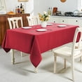 thumbnail image 5 of Rectangle Table Cloth Oil-Proof Spill-Proof Water Resistant Tablecloth Wrinkle Free Anti-Scratch Dining Table Cover Birthday Party Kitchen Tabletop Decor, Red,140*180cm, 5 of 5