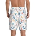 thumbnail image 3 of Kdxio Tulips Flowers Print Mens Sleep Shorts Bottoms Soft Comfy Pajama Wear Pants with Drawstring Pockets, 3 of 7
