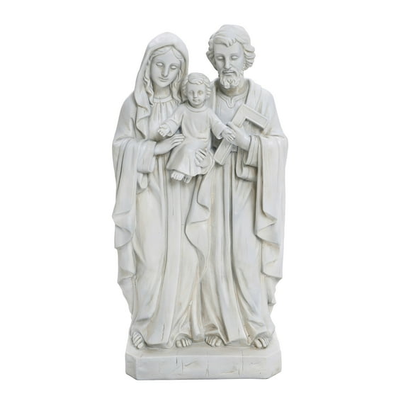 LuxenHome Off White Polyresin Holy Family 1.6-Feet Tall Statue