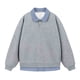 thumbnail image 2 of pstuiky Camisas casuales de manga larga para hombre, Blusa deportiva unisex de dos piezas, holgada, de color liso, con botones, manga larga y cuello vuelto camisetas de hombre xl, 2 of 5