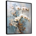 thumbnail image 2 of Designart "Blooming Beige And Gold Orchid" Orchids Floater Framed Canvas Prints, 2 of 5