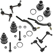 TRQ Ball Joint Tie Rod Sway Bar Link Steering Suspension Kit Set 10pc for Envoy PSA59717 Fits select: 2002-2003 CHEVROLET TRAILBLAZER, 2002-2003 GMC ENVOY