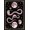 Black Gold Pink, Pattern 8, variant on Design&I 8'x10' Washable Area Rug Snake Witchy Celestial Moon Design With Gothic Mystical Star Border for King Size Bedroom, Under Bed, Sleek Flatweave Pet Friendly