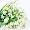thumbnail image 3 of Corn Flower Artificial Flowers for Outdoor UV Resistant Fake Plants, Faux Plastic Flower Artificial Plants for Home Window Box Porch Indoor Cemetery Spring Summer Decor(White), 3 of 5