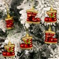 thumbnail image 1 of Christmas Tree Pendant Bright Boots Painted Plastic Ornaments Christmas Decoration Decoration Props, 1 of 8