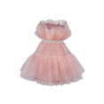 thumbnail image 4 of Txlixc - Mini vestido sin tirantes de cintura alta de hilo de malla de color sólido para mujer Txlixc  Estilo de ocio, 4 of 5