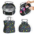 thumbnail image 2 of DarkBlue Dinosaurs Words Pattern Drawstring Lunch Bag Women - Drawstring Lunch Bag Insulated for Work Office - Stain-Resistant Large Lunchbags for Women with Multi-Pockets, 2 of 6