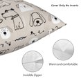 thumbnail image 3 of Pofeuu Puppy Print Double-sided plush pillowcase Square Throw Pillow Covers Pillows Cover for Living Room Bedroom Sofa Couch Cushion Cover（No pillow core）-26"x26", 3 of 7