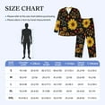 thumbnail image 6 of Kll Sunflowers Leaves Sleepwear Mens Flannel Pajamas,Long Cotton Pj Set, 6 of 9